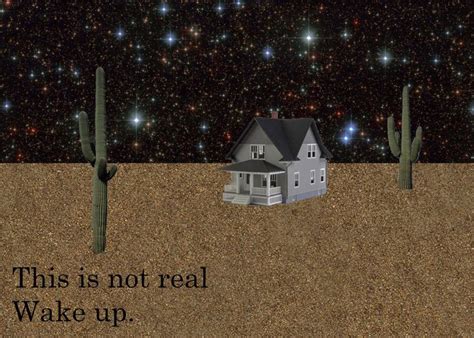 This Is Not Real Wake Up House In The Desert With Cacti And Stars