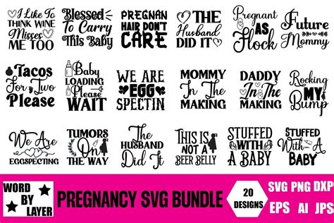 Pregnancy Svg Bundle Bundle · Creative Fabrica