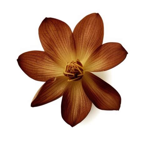 Premium Photo | A flower that is brown and has a yellow center.