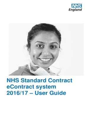 Fillable Online Econtract England Nhs User Guide Nhs Econtract Nhs