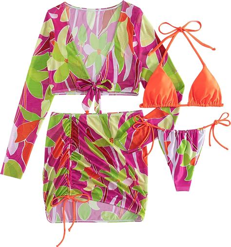 Amazon SweatyRocks Women S Piece Swimsuit Solid Spaghetti Strap High Cut Bikini With