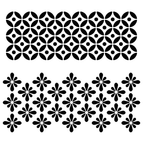 Designer Stencils Circle Flower Motif Stencil 10 Mil Plastic Fs073