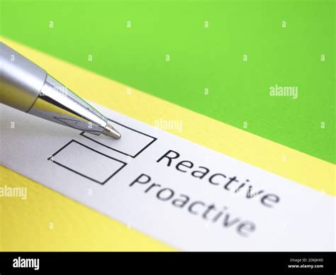 Reaktiv proaktiv -Fotos und -Bildmaterial in hoher Auflösung – Alamy