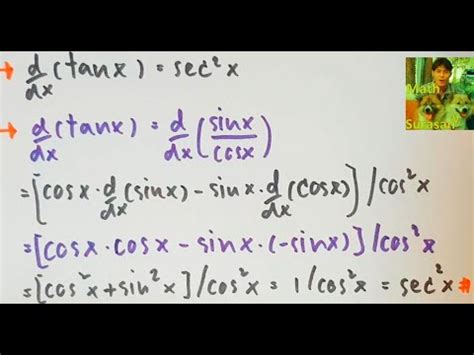 Sv D Tanx Dx Secx Calculus Mathsurasanv