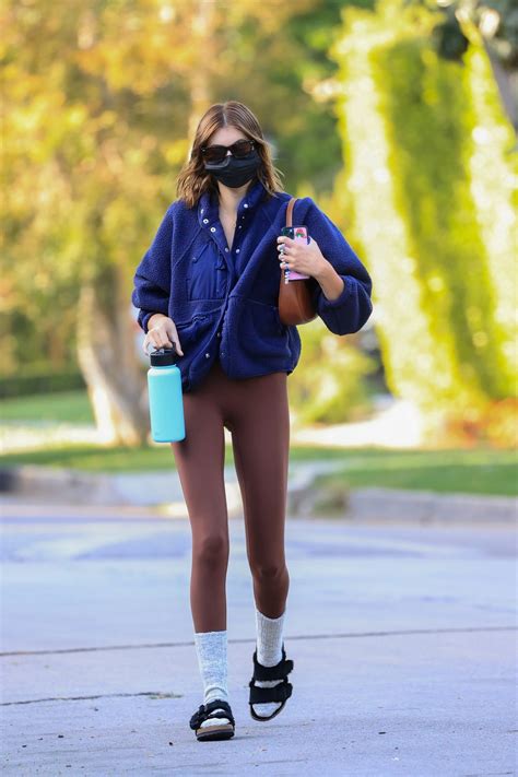 Kaia Gerber Sexy Ass In Brown Tight Leggings Photos The Fappening