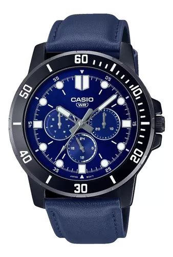 Reloj Casio Hombre Mtp Vd300bl Oficial Color De La Malla Azul