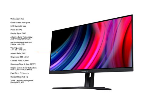 Gigabyte M Q Led Qhd Freesync Premium Ips Gaming Monitor With Hdr