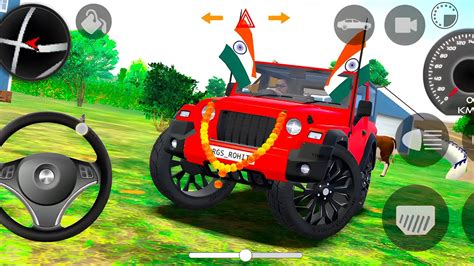 Dollar Song Modified Mahindra Red Thar 😈 Indian Cars Simulator 3d