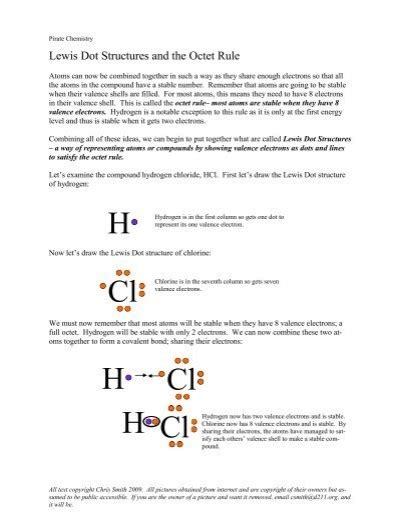 Lewis Dot Structures and the Octet Rule