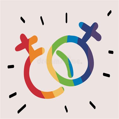 Lesbian Symbolism The LGBTQ Community Is The Rainbow Flag Vector Illustration Of The Pride