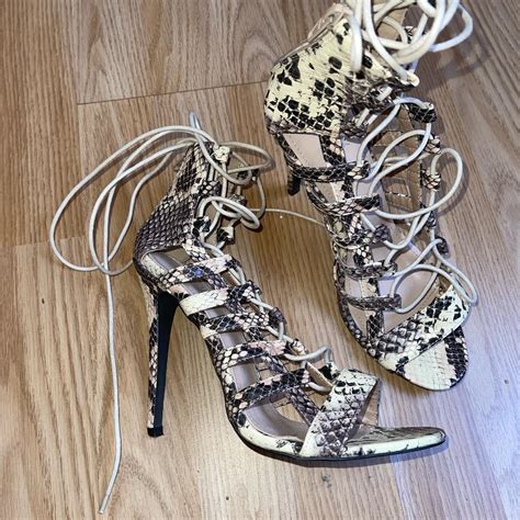 Gorgeous Snakeskin Print Beige Nude Black And Grey Depop