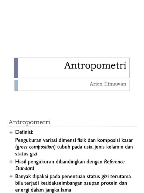 Antropometri Gizi Klinis Pdf