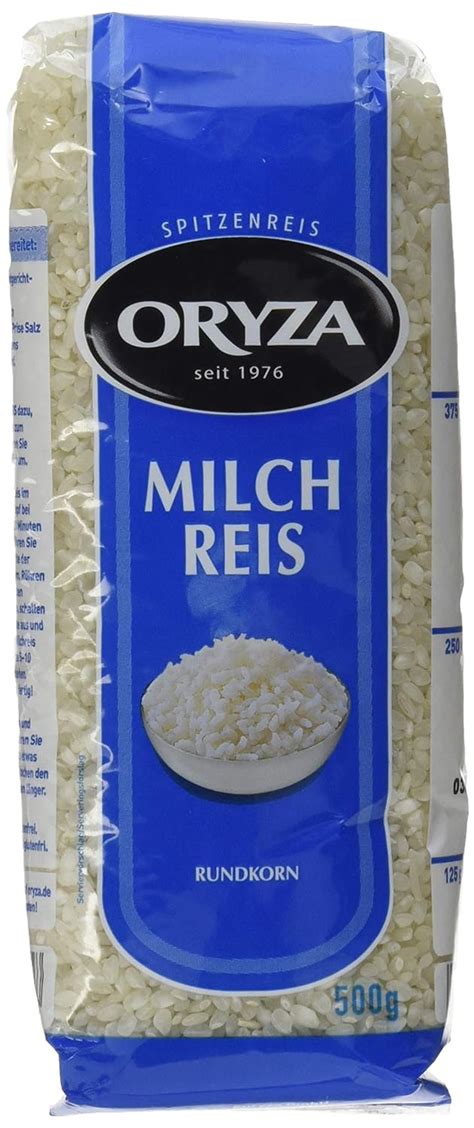 Oryza Milchreis Rundkorn 500 G Packung Amazon De Amazon Pantry