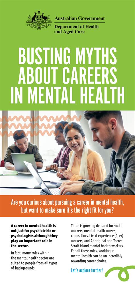 Mental Health Careers Fact Sheet Busting Myths About Careers In