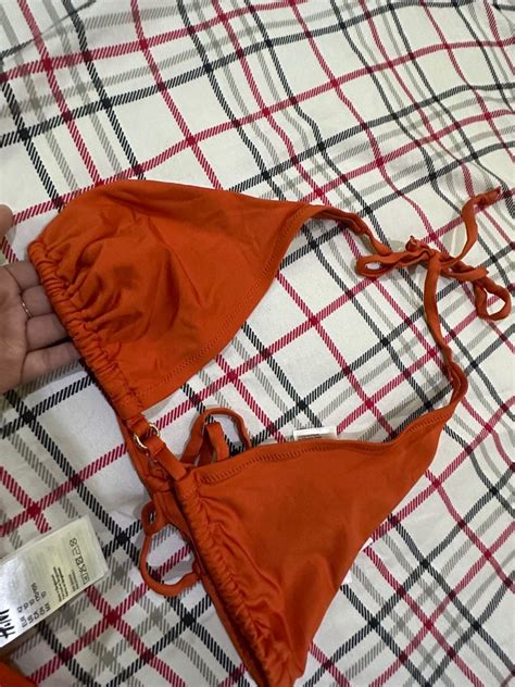 H M Orange Bikini Swim Suit Two Piece Women S Fashion Swimwear