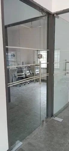 12 Mm Tuffen Plain Glass Partition Aluminium Office Partition Works