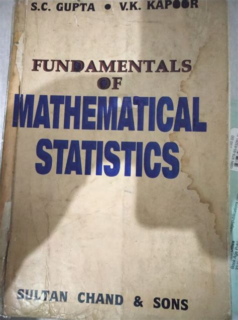 Fundamentals Of Mathematical Statistics Snatch Books