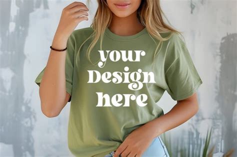 Comfort Colors Moss Mockup Graphic By MockupStore Creative Fabrica