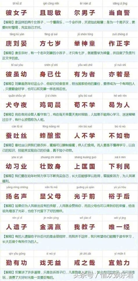 第一次见到这么棒的《三字经 》注解，家长们快陪着孩子涨知识吧 每日头条