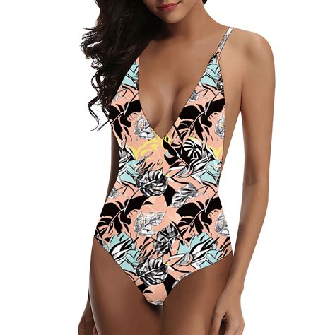 Nishuihan Push Up One Piece Swimsuits For Women One Piece Bikini Set Women Bikini Print Strappy
