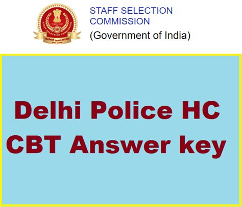 Delhi Police Head Constable Answer key 2022- CBT Exam Solution