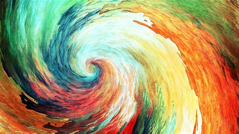 Hd Wallpaper Multicolored Spiral Painting Abstract Colorful Digital