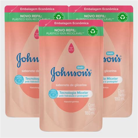 Sabonete L Quido De Glicerina Johnson S Baby Refil Ml Kit Tr S