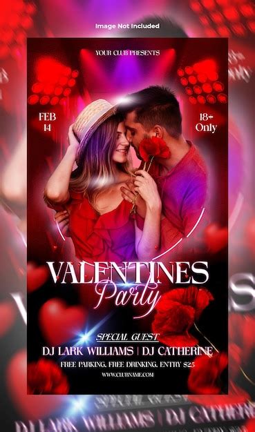 Premium Psd Valentines Party Instagram Story Template