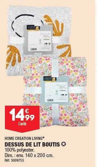 Promo Dessus De Lit Boutis Home Creation Living Chez Aldi