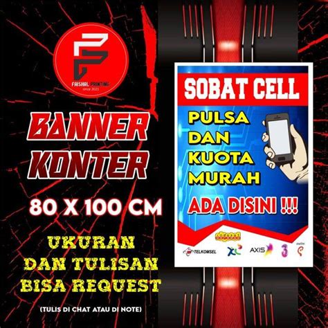 Banner Konter Spanduk Konter Banner Kustom Ukuran X Cm