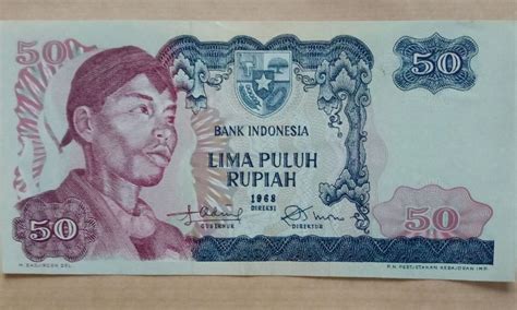 Uang Kertas Kuno Seri Sudirman 1968 Rp 50 Antik Uang Lama Di Carousell