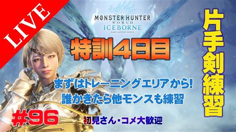 《mhw アイスボーン ゆっくり実況》おっさんゲーマーがランスを降ろして片手剣で修行4日目！装備作りとトレーニングエリアから！イヴェルカーナで