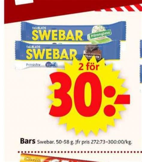 Swebar Bar ICA Supermarket Januari 2022