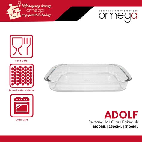 Omega Houseware Adolf Rectangular Glass Bakedish Shopee Philippines