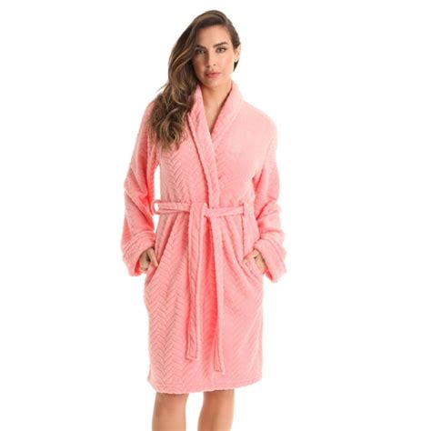 Just Love Womens Wrap Bathrobe Kimono Robe In Coral Medium Size