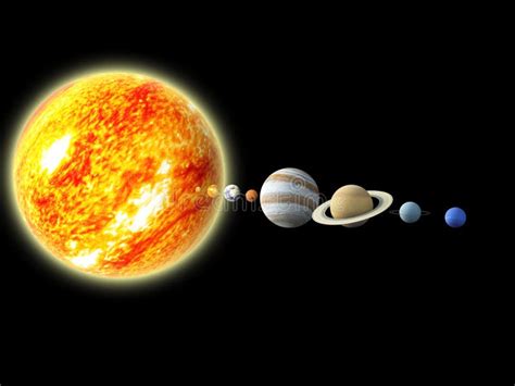 Sonnensystem Mit Planeten Und Bahnen Vektor Abbildung Illustration