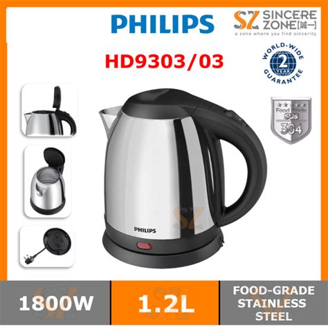 Philips Hd Daily Collection Jug Kettle L Stainless Steel Body