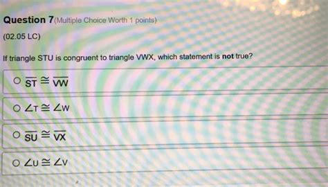 Solved Question Multiple Choice Worth Points Lc Chegg