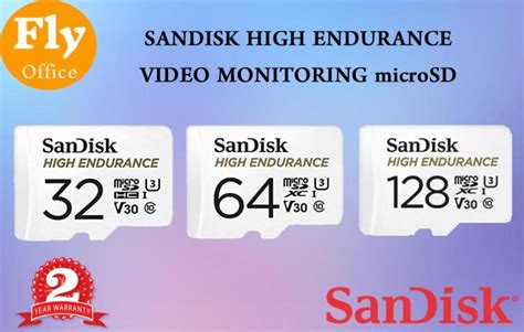 SanDisk 32GB 64GB 128GB High Endurance Video Monitoring MicroSD