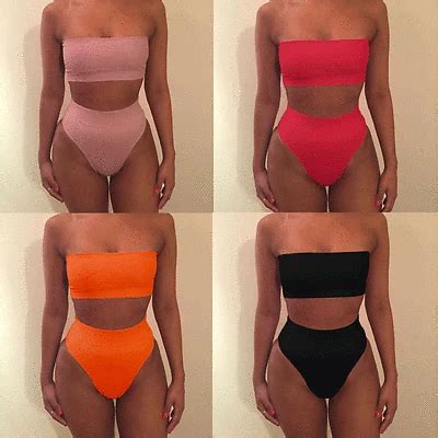 FREE SHIPPING Bikini Strapless Solid Color JKP Allkpop Shop