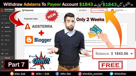 Adsterra 0 To 1843 In 2 Weeks Earning Proof With Adsterra Earning