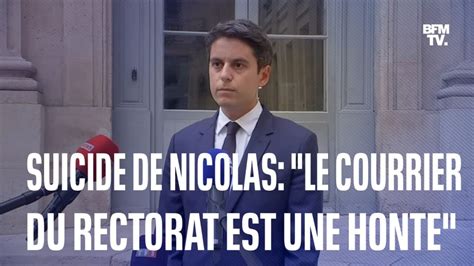 Suicide De Nicolas Victime De Harc Lement Scolaire La R Action De