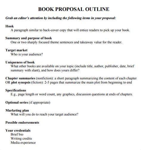 Book Outline Template - 9+ Download Free Documents in PDF , Word ...