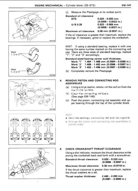 Connecting rod bearing clearance