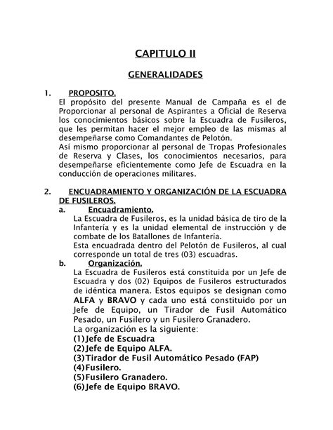 Manual De Campa A La Escuadra De Fusileros Pdf