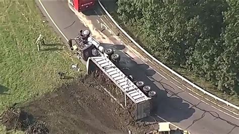 Investigation Underway After Tractor Trailer Rolls Over On Ramp To I 93