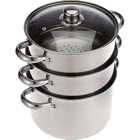 Kitchencraft Tier Food Steamer Pan Stock Pot In Gift Box Induction