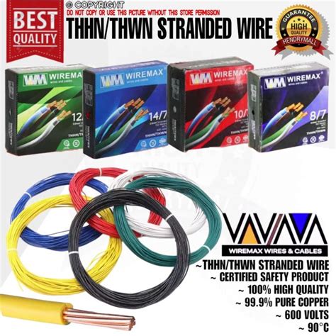 Wiremax Thhn Thwn Stranded Wire Pure Copper