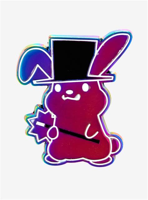 A Purple And Black Rabbit Wearing A Top Hat