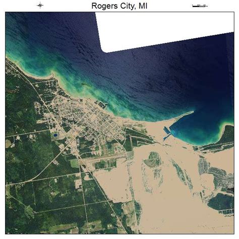 Aerial Photography Map of Rogers City, MI Michigan